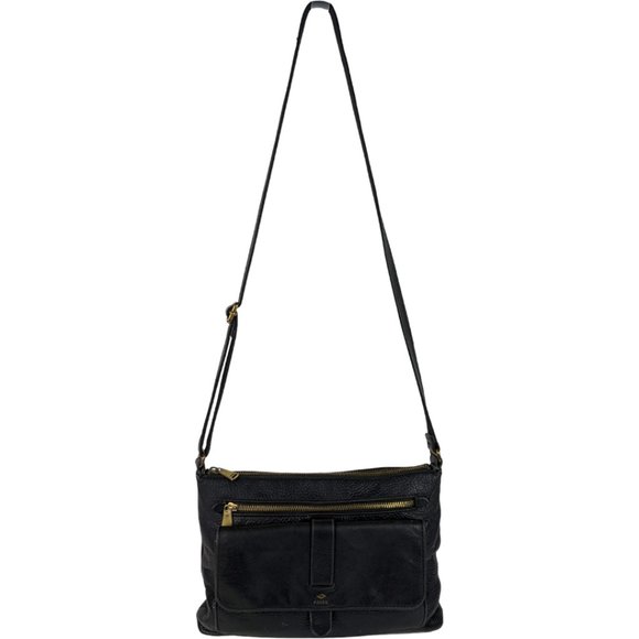 Fossil Kinley Large Crossbody Purse Handbag in Black Leather - Picture 6 of 16